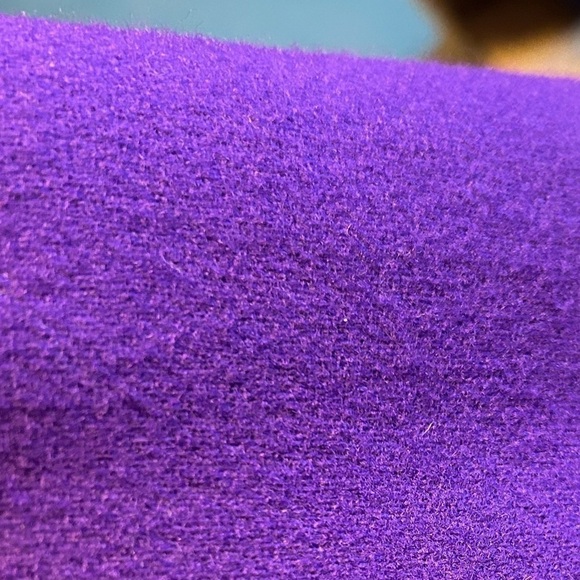 VINTAGE 100% PURE WOOL VIOLET LINED PURPLE 1-BUTTON BLAZER by SAVANNAH, SIZE 10 - Picture 6 of 6